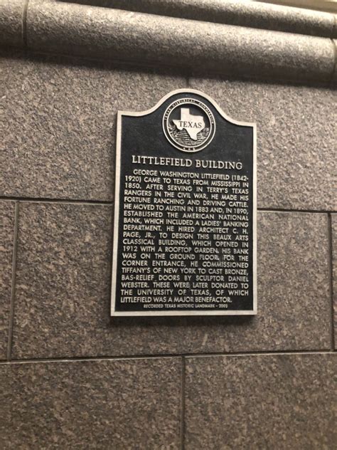 Littlefield Building Austin Historical Markers Of The World