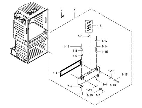 Official Samsung RF28HMEDBSR/AA-00 bottom-mount refrigerator parts