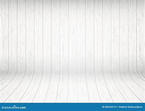 Fondo De Madera Curvado Blanco Ligero Del Tablón Ilustración del Vector