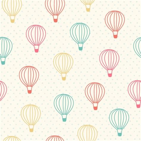Premium Vector Hot Air Balloons Pattern Design