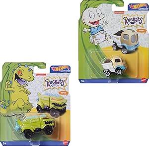 Amazon Hot Wheels Character Cars Rugrats Tommy And Reptar Set Of