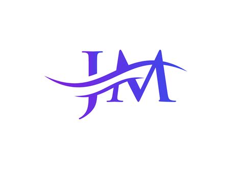 JM Logo design vector. Swoosh letter JM logo design. Initial JM letter ...