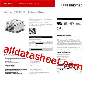 FN350 20 29 Datasheet PDF Schaffner International Ltd