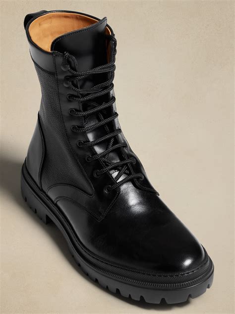 Leo Leather Lace-Up Boot | Banana Republic