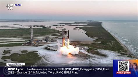 SpaceX rattrape le premier étage de sa mégafusée Starship à l aide de