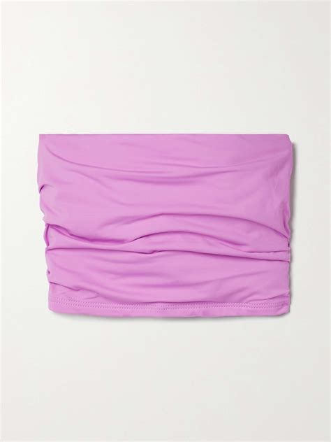 BONDI BORN Raina Gathered Bandeau Bikini Top NET A PORTER