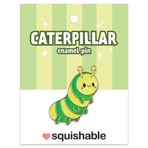 caterpillar enamel pin squishable