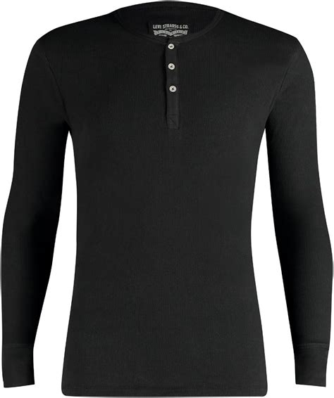 Levis Levis Herren Longshirt Longsleeve Henley 5er Pack Jet Black