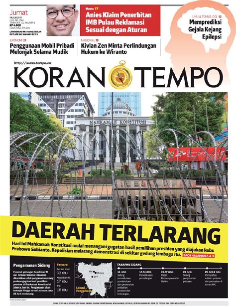 Daerah Terlarang Cover Story Koran Tempo Co