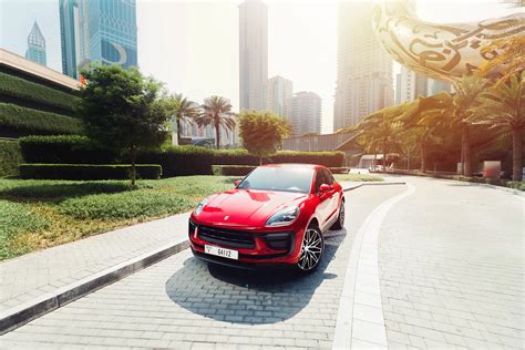 Rent Porsche Macan Red In Dubai Suv Octane Luxury Car Rental Dubai