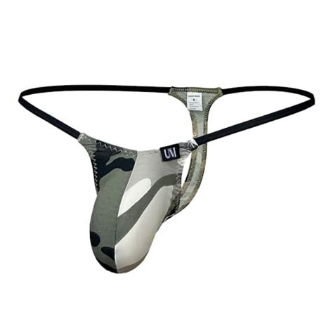 COMLIFE Men S T Back Thong Sexy G String Bikini Underwear Bulge Pouch Briefs Green L For Sale