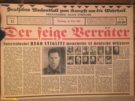 Inglourious Basterds Hugo Stiglitz Newspaper original movie prop