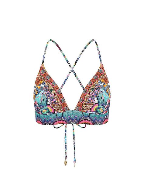 Buy Camilla Lace Up Back Triangle Bikini Topsize Medium Lucky Charms At 70 Off Editorialist