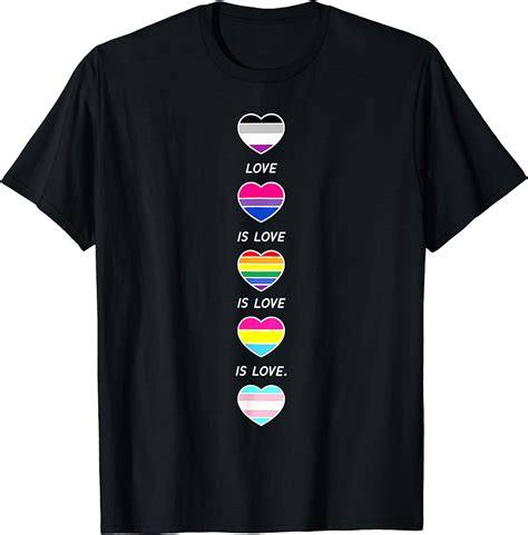 Love Is Love Pride Lgbtq Lgbt Gay Asexual Bi Pansexual Trans T Shirt Walmart