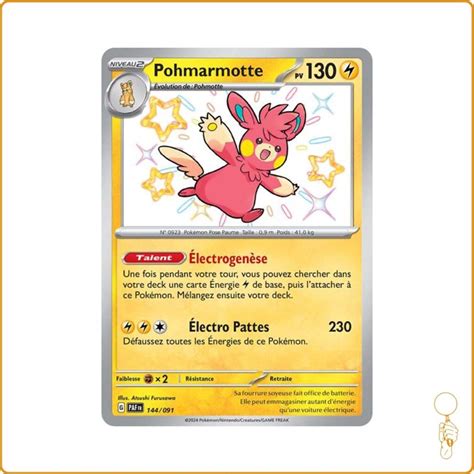 Pohmarmotte 144 091 Destinées de Paldea EV4 5 carte Pokémon