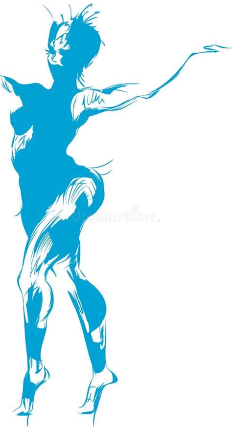 Nude Voluptuous Plus Size Female Illustration In Green Stock Illustration Illustration Of