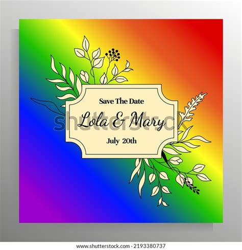Invitation Design Gay Lesbian Wedding Vector Stock Vector Royalty Free 2193380737 Shutterstock