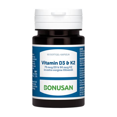 Vitamin D3 & K2 | DE | 60 softgels | 3664 | Bonusan