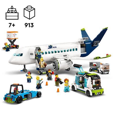 Конструктор LEGO City Пассажирский самолет 913 деталей (60367 ...