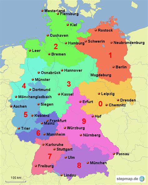 Postleitzahlen In Deutschland Postleitzahlen Deutschland Landkarte