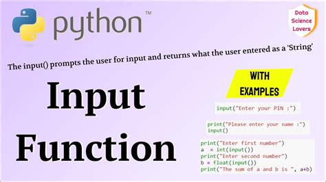 Basic Python Tutorial 10 How To Take Input From Users Input