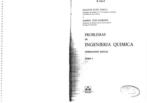 SOLUTION: Problemas de ingenieria quimica ocon tojo tomo 1 - Studypool