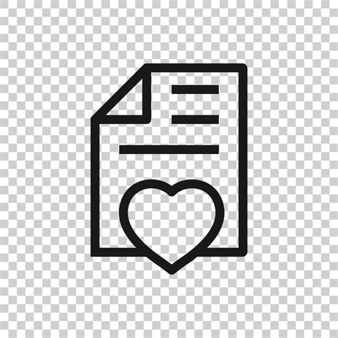 Wishlist Icon In Flat Style Like Document Vector Illustration On White