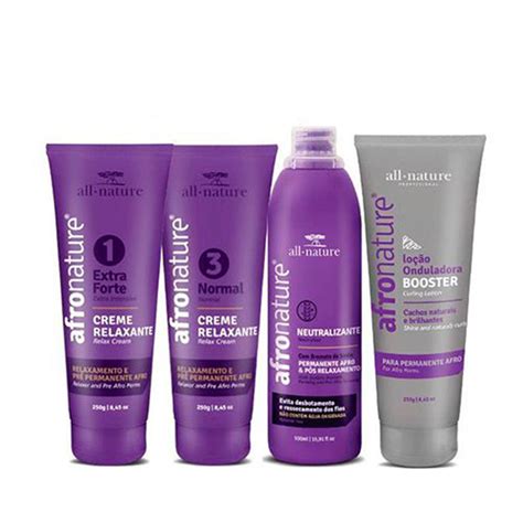 Produtos Para Relaxar O Cabelo - Permanente Afro all Nature Profissional Para Relaxar e Cachear Cabelos ...