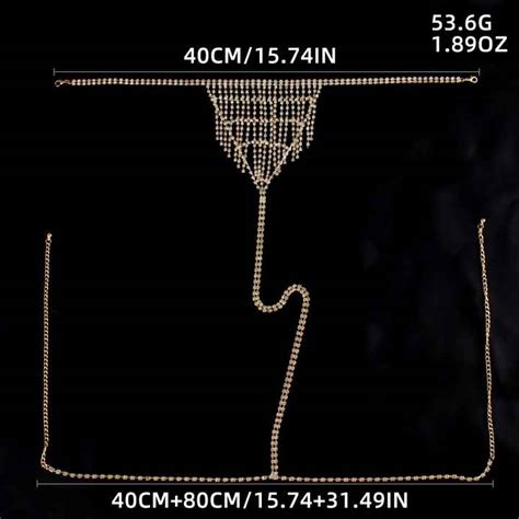 Fashion Gold Plated Sexy Bikini Body Chain Sexy Lingerie Chain Bling Rhinestone Bra And Thong