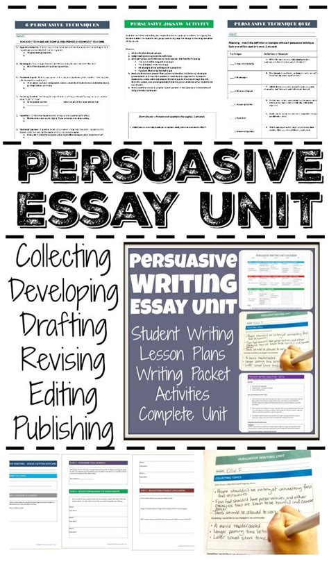 Lesson Plans For Persuasive Writing