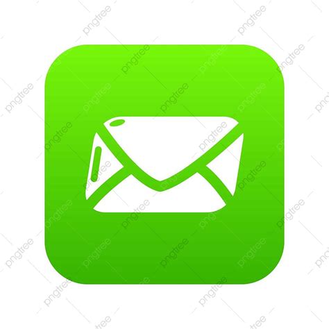 Icono De Correo Vector Verde Aislado Sobre Fondo Blanco Png Correo