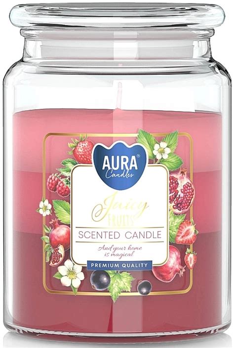 Bispol Aura Scented Candle Juicy Fruit Bougie Parfum E Trois Tages