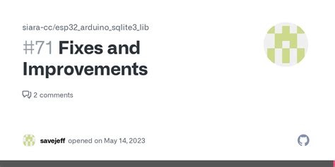 Fixes And Improvements · Issue 71 · Siara Cc Esp32 Arduino Sqlite3 Lib