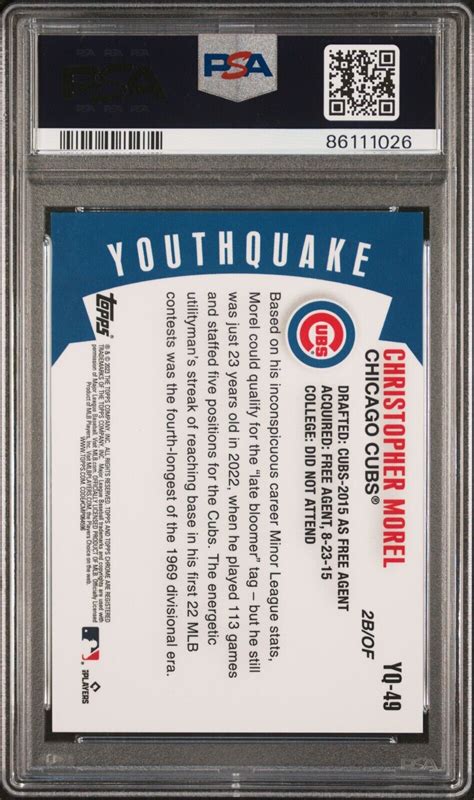 2023 Topps Chrome Youthquake Green Refractor YQ 49 Christopher Morel