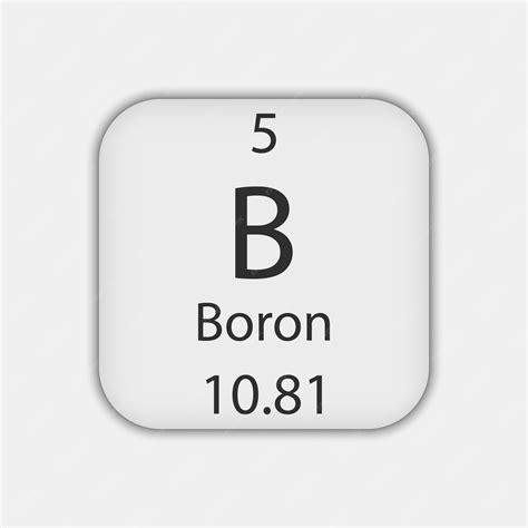 Símbolo de boro Elemento químico da tabela periódica ilustração ...