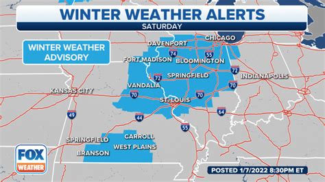 Winter Weather Advisories Up From St Louis To Chicago As Light Freezing Rain Expected Fox Weather