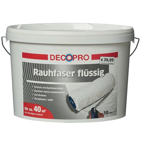 Decopro Rauhfaser Fl Ssig Liter Wei Matt Sonderpreis Baumarkt