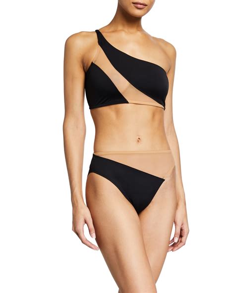 Norma Kamali Diana One Shoulder Bikini Top Neiman Marcus