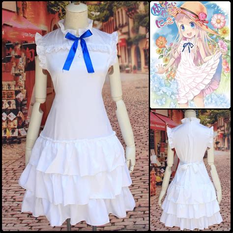 Anime Anohana Cosplay Menma Honma Meiko The Flower Costume For