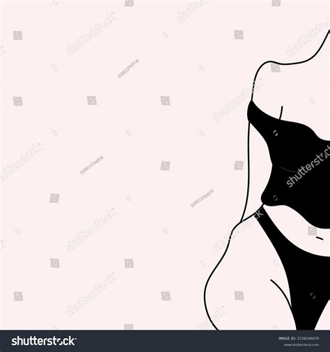 Vector Female Silhouette Lingerie Abstract Nude Stock Vector Royalty Free