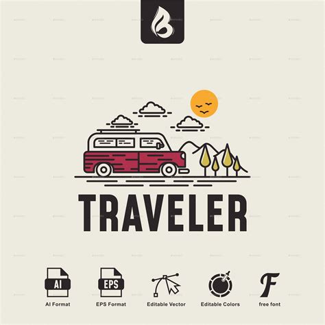 Traveler Logo Logo Templates Graphicriver