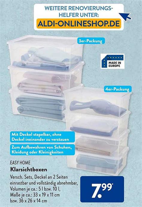 Easy Home Klarsichtboxen Angebot bei ALDI SÜD 1Prospekte de