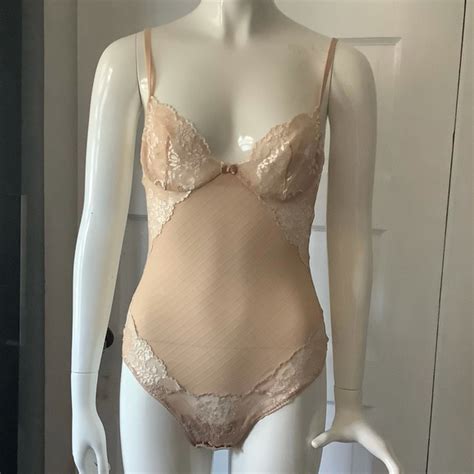 La Perla Intimates Sleepwear La Perla Lace Sheer Nude Bodysuit Poshmark