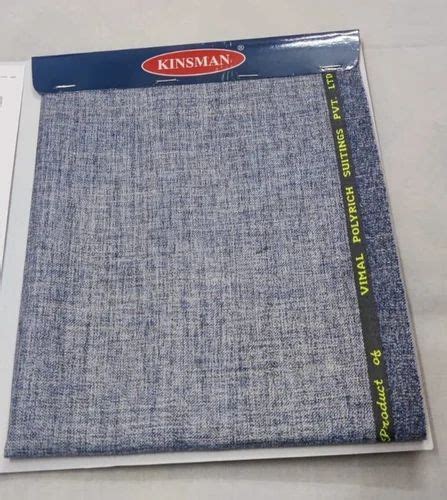 Kinsman Light Grey Polyester Suiting Fabrics At Rs Meter