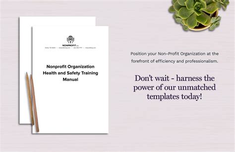 Nonprofit Organization Health And Safety Training Manual Template In