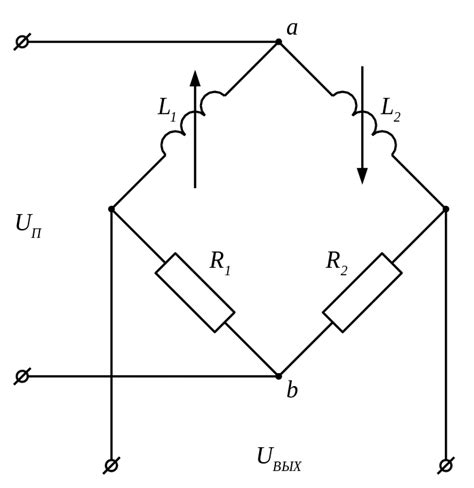 Индуктивный дифференциальный датчик (с измеряемым зазором)