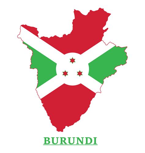 Burundi National Flag Map Design, Illustration Of Burundi Country Flag