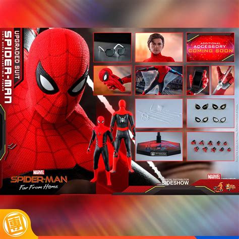Hot Toys HT HotToys MMS542 Spider Man Far From Home Spider Man Upgraded Suit 1 6th Scale