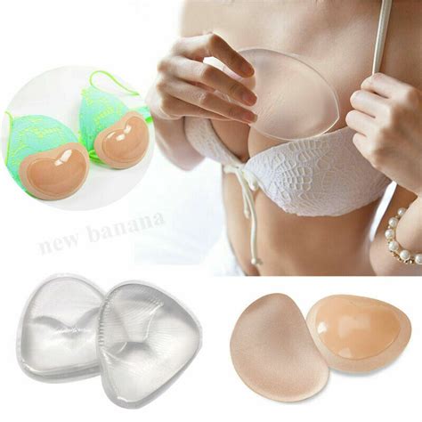 Silicone Gel Bra Pads Push Up Sticky Breast Enhancers Chicken Bikini Fillets UK EBay