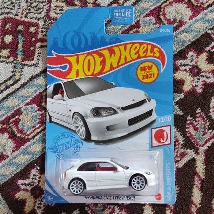 Hot Wheels Honda Civic Type R Ek Us Card Come With Protector Shopee Malaysia